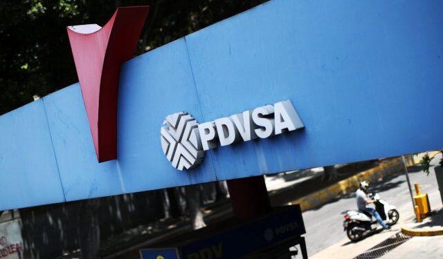 A state oil company PDVSA's logo is seen at a gas station in Caracas, Venezuela May 17, 2019. REUTERS/Ivan Alvarado