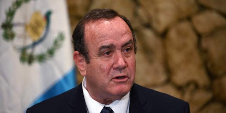 Guatemalan presidential candidate for the Vamos party Alejandro Giammattei speaks during a press conference in Guatemala City on July 31, 2019. - Giammattei held a meeting with US Acting Secretary of Homeland Security Kevin McAleenan to address security issues. (Photo by Johan ORDONEZ / AFP)