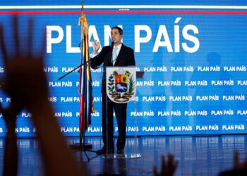 Juan Guaidó, Plan País. Pdte. (E) de Venezuela. Foto de archivo.