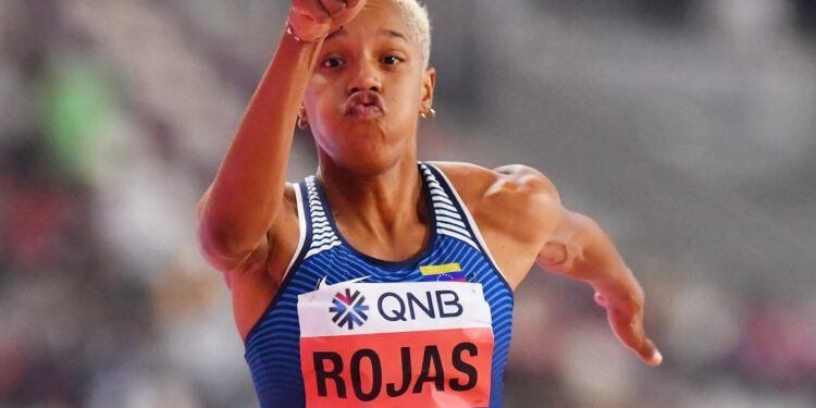 Athletics - World Athletics Championships - Doha 2019 - Women's Triple Jump Qualification - Khalifa International Stadium, Doha, Qatar - October 3, 2019 Venezuela's Yulimar Rojas in action REUTERS/Dylan Martinez