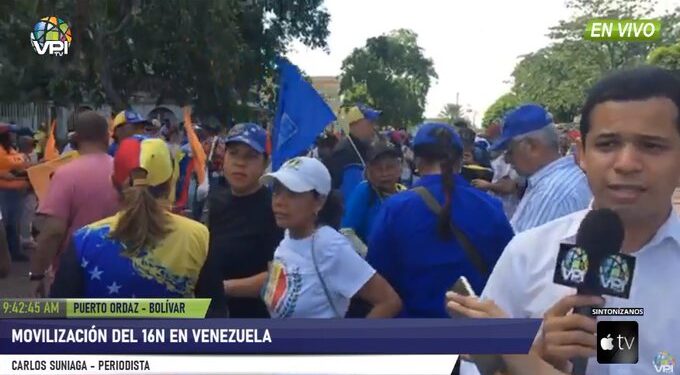 16Nov, movilización. Foto captura video VPITV Twitter.