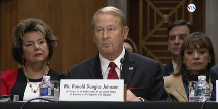 Embajador de Estados Unidos en El Salvador, Ronald Douglas Johnson.