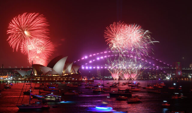 Fireworks are seen from Mrs Macquarie's Chair during New Year's Eve celebrations in Sydney, Australia, December 31, 2019. AAP Image for City of Sydney/Mick Tsikas/via REUTERS  ATTENTION EDITORS - THIS IMAGE WAS PROVIDED BY A THIRD PARTY. NO RESALES. NO ARCHIVE. AUSTRALIA OUT. NEW ZEALAND OUT. NO COMMERCIAL OR EDITORIAL SALES IN NEW ZEALAND. NO COMMERCIAL OR EDITORIAL SALES IN AUSTRALIA.