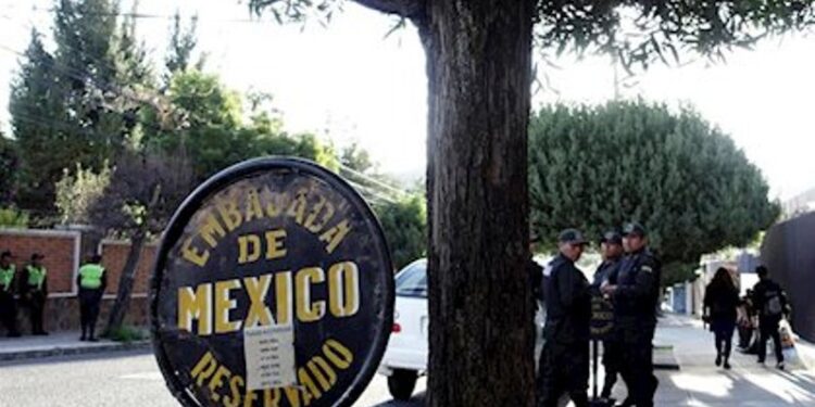 Embajada de México en Bolivia. Foto agencias.