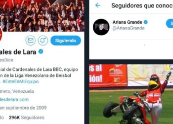 Ariana Grande, Cardenales de Lara. Foto captura Twitter.