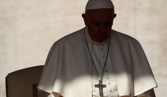 FILE PHOTO: Pope Francis arrives to lead the Wednesday general audience in Saint Peter's square at the Vatican, October 10, 2018. REUTERS/Tony Gentile/File Photo