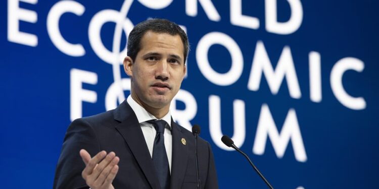 Juan Guaidó. Pdte. encargado de Venezuela. Davos. EFE .