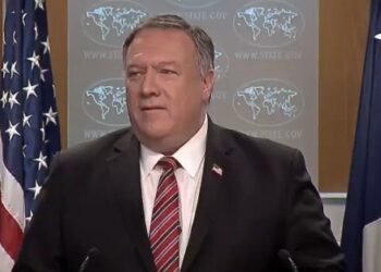 Secretario de Estado de EEUU. Mike Pompeo. Foto captura de video.