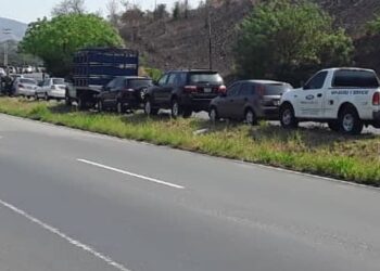 Cola, gasolinaría, Villa de Cura. Aragua. Foto @kurucutenado @andrearochap