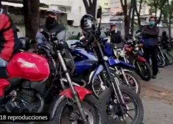 La Candelaria, motorizados. gasolina. Foto captura de video.