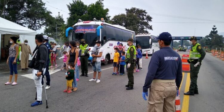 Venezolanos en Colombia. Foto @MigracionCOL