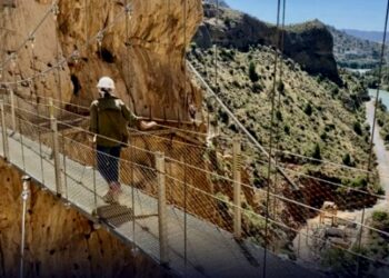 España, El Caminito del Rey. Foto captura de video.