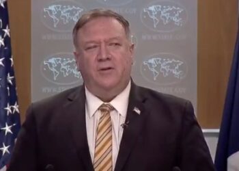 Secretatio de Estado de EEUU, Mike Pompeo. Foto captura de video.