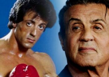 Sylvester Stallone & Rocky. Foto de archivo.