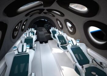 29/07/2020 Virgin Galactic muestra el interior de su avión espacial turístico.  La compañía de viajes espaciales Virgin Galactic ha presentado el interior de la cabina de su primer vehículo SpaceshipTwo, VSS Unity, que transportará turistas en vuelos suborbitales.  POLITICA INVESTIGACIÓN Y TECNOLOGÍA VIRGIN GALACTIC