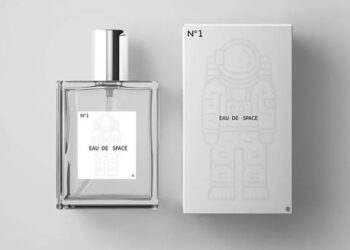 Eau de Space . Kickstarter. Foto de archivo.