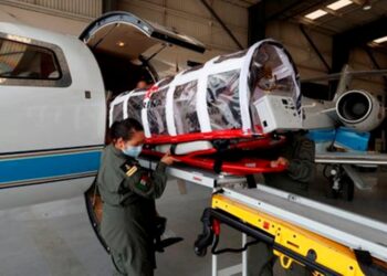 La Marina de México, ambulancias aéreas. Foto EFE.