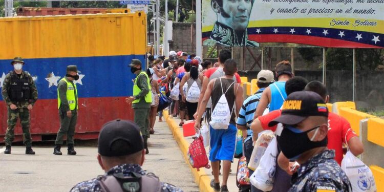 Vzla frontera. Puente Simón Bolívar. Foto EFE.