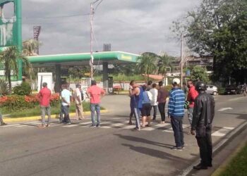 Protesta por gasolina