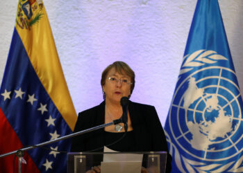 U.N. High Commissioner for Human Rights Michelle Bachelet speaks during a news conference after meeting with Venezuela's President Nicolas Maduro in Caracas, Venezuela, June 21, 2019. REUTERS/Fausto Torrealba NO RESALES. NO ARCHIVES.