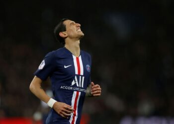 IMAGEN DE ARCHIVO. El fútbolista argentino del PSG Angel Di Maria durante un partido de la Ligue 1 ante Olympique Lyonnais, Estadio Parque de los Príncipes, París, Francia - Febrero 9, 2020  REUTERS/Christian Hartmann