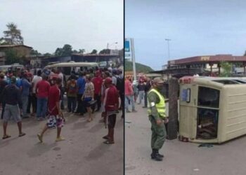 Gasolina. Boca de Uchire. Protesta gasolina. Foto Twitter.