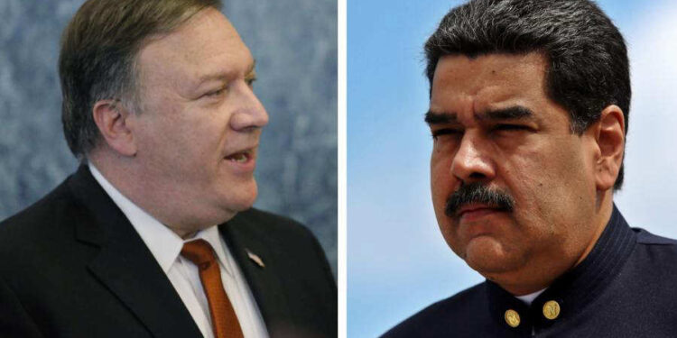 Mike Pompeo. Nicolás Maduro. Foto collage.