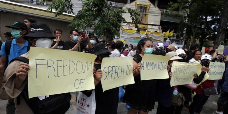 Protesta Tailandia. Foto Agencias.