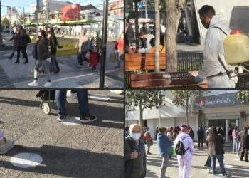 Santiago de Chile, desconfinamiento. Foto captura de video AFP.