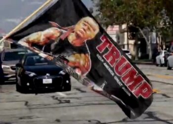 Hollywood Trump. Foto captura de video EFE.