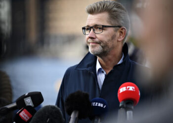 Mayor of Copenhagen Frank Jensen holds a press conference at Islands Brygge in Copenhagen on October 19, 2020. - Copenhagen mayor Frank Jensen resigned on on October 19, 2020 over growing sexual harassment allegations against him, the latest political casualty in a belated #MeToo wave sweeping Denmark in recent weeks. (Photo by Philip Davali / Ritzau Scanpix / AFP) / Denmark OUT