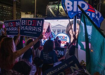 Joe Biden, partidarios. Foto EFE.