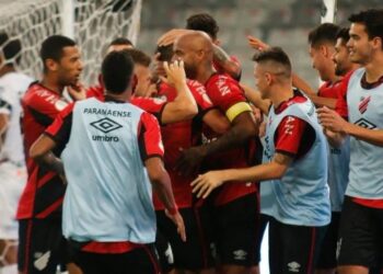 Los jugadores de Athletico Paranaense. Foto de archivo.