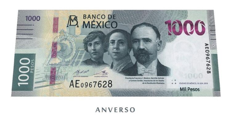 México. billete de 1.000 pesos. Foto EFE.