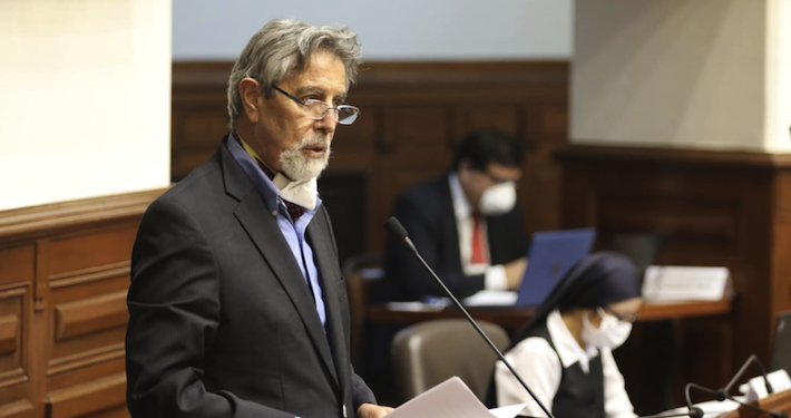 El presidente de Perú, Francisco Sagasti. Foto de archivo.