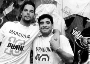 Ricky Martin y Diego Maradona (+). Foto @ricky_martin