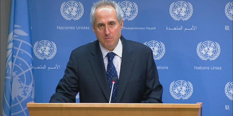 El portavoz del Secretario General de la Organización de Naciones Unidas (ONU), Stephane Dujarric. Foto de archivo.