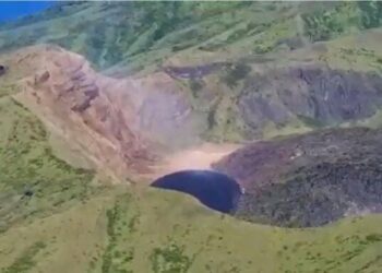 Volcán activo en San Vicente y Granadina. Foto agencias.