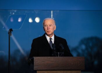 U.S. President-elect Joe Biden speaks at the Lincoln Memorial Reflecting Pool during a Covid-19 memorial to lives lost on the National Mall in Washington, D.C., U.S., on Tuesday, Jan. 19, 2021. Biden arrived in Washington on the eve of his inauguration with the usual backdrop of celebrations and political comity replaced by a military lockdown. Photographer: Al Drago/Bloomberg via Getty Images