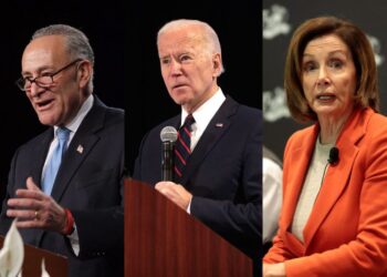 Chuck Schumer, Joe Biden y Nancy Pelosi. Foto collage.