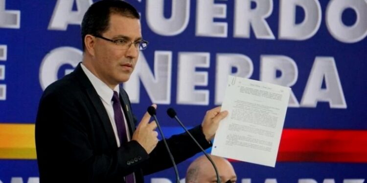 Jorge Arreaza, Acuerdo de Ginebra. Foto de archivo.