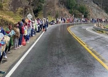 Migrantes venezolanos. Foto @CarlosValero08