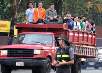 Paraguay, paro de transporte. Foto EFE.