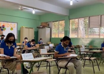 República Dominicana, clases presenciales. Foto agencias.