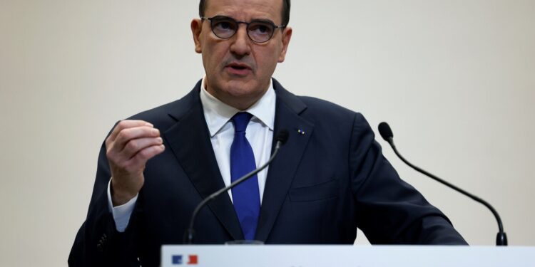 French Prime Minister Jean Castex addresses a press conference in Paris on January 14, 2021, on the current French government strategy for the ongoing coronavirus (Covid-19) epidemic. (Photo by Thomas COEX / POOL / AFP)