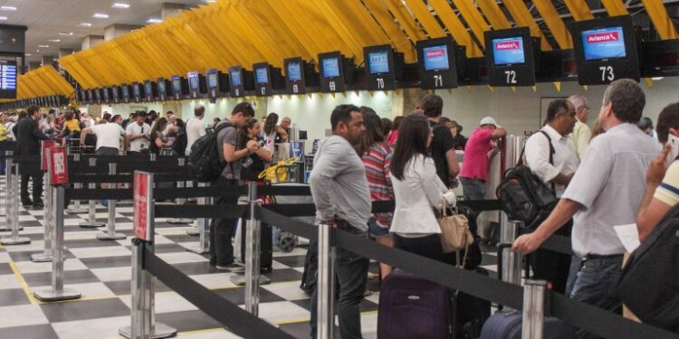 Brasil, aeropuerto. Foto de archivo.