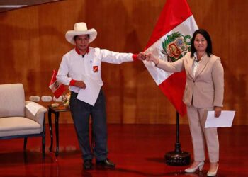 Pedro Castillo y Keiko Fujimori. Foto EFE.