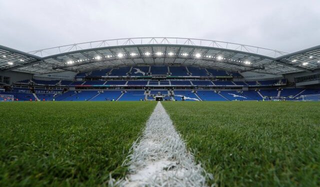 Soccer Football - Premier League - Brighton & Hove Albion vs Arsenal - The American Express Community Stadium, Brighton, Britain - March 4, 2018   General view inside the stadium before the game   REUTERS/Eddie Keogh    EDITORIAL USE ONLY. No use with unauthorized audio, video, data, fixture lists, club/league logos or "live" services. Online in-match use limited to 75 images, no video emulation. No use in betting, games or single club/league/player publications.  Please contact your account representative for further details.