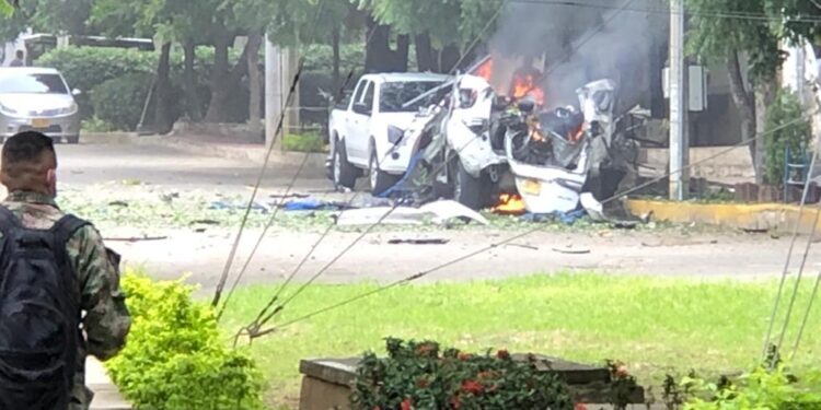 Carro Bomba Cúcuta. Foto @prensabenavides