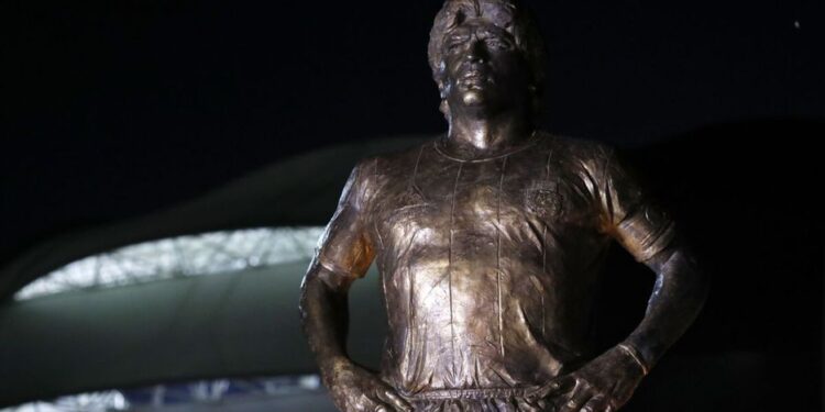 Maradona. plaza Rio de Janeiro Brasil. Foto agencias.